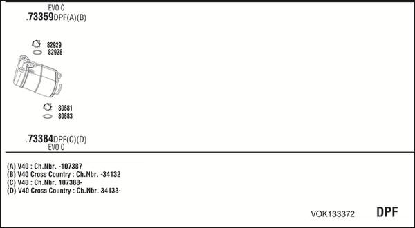 Fonos VOK133372 - Система випуску ОГ autocars.com.ua