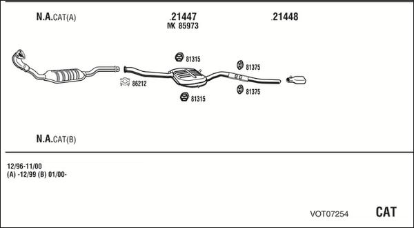 Fonos VOT07254 - Система випуску ОГ autocars.com.ua