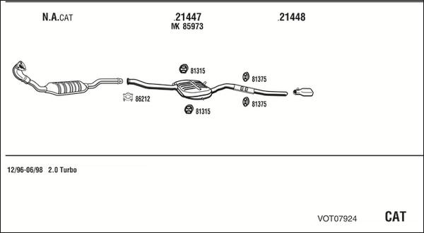 Fonos VOT07924 - Система випуску ОГ autocars.com.ua