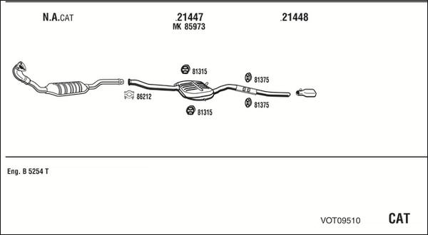 Fonos VOT09510 - Система випуску ОГ autocars.com.ua