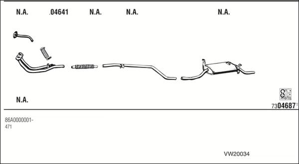 Fonos VW20034 - Система випуску ОГ autocars.com.ua