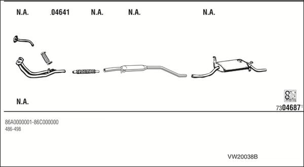 Fonos VW20038B - Система випуску ОГ autocars.com.ua