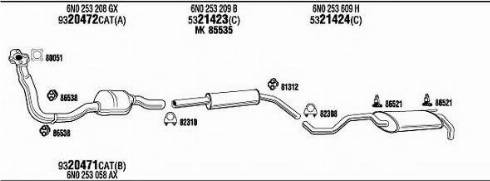 Fonos VW20322A - Система випуску ОГ autocars.com.ua
