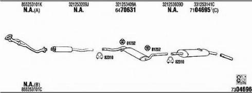 Fonos VW20431 - Система випуску ОГ autocars.com.ua