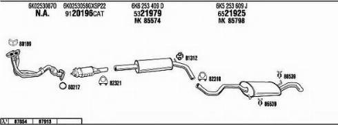 Fonos VW20587 - Система випуску ОГ autocars.com.ua