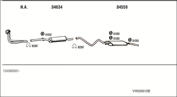 Fonos VW20612B - Система випуску ОГ autocars.com.ua