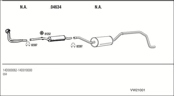 Fonos VW21001 - Система випуску ОГ autocars.com.ua