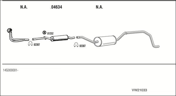 Fonos VW21033 - Система випуску ОГ autocars.com.ua
