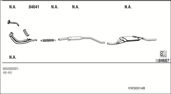 Fonos VW30014B - Система випуску ОГ autocars.com.ua
