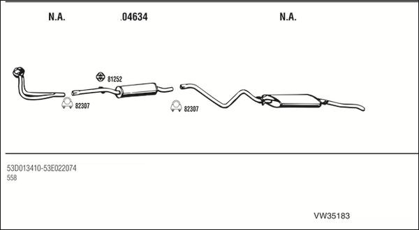 Fonos VW35183 - Система випуску ОГ autocars.com.ua