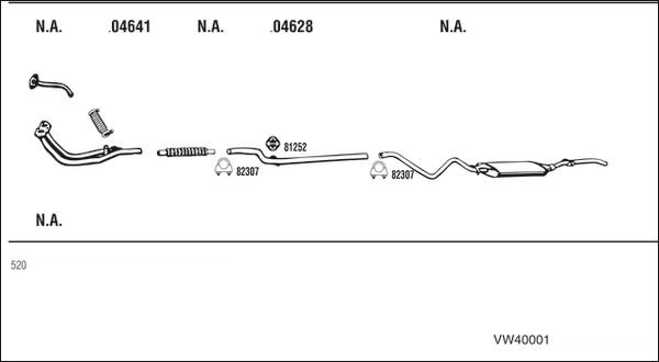 Fonos VW40001 - Система випуску ОГ autocars.com.ua