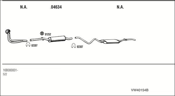 Fonos VW40154B - Система випуску ОГ autocars.com.ua
