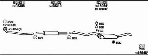 Fonos VW40182B - Система випуску ОГ autocars.com.ua