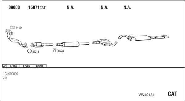 Fonos VW40184 - Система випуску ОГ autocars.com.ua