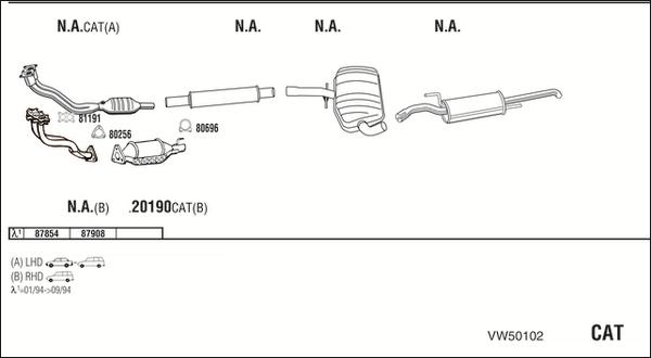 Fonos VW50102 - Система випуску ОГ autocars.com.ua