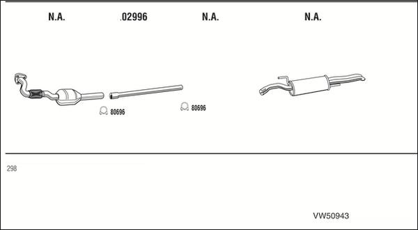 Fonos VW50943 - Система випуску ОГ autocars.com.ua