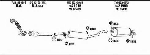 Fonos VW55013 - Система випуску ОГ autocars.com.ua