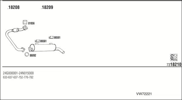 Fonos VW72221 - Система випуску ОГ autocars.com.ua