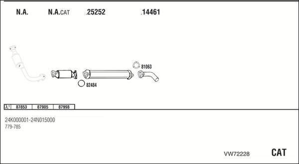 Fonos VW72228 - Система випуску ОГ autocars.com.ua