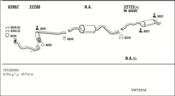 Fonos VW72316 - Система випуску ОГ autocars.com.ua