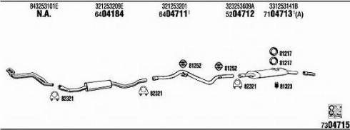 Fonos VW80004B - Система випуску ОГ autocars.com.ua