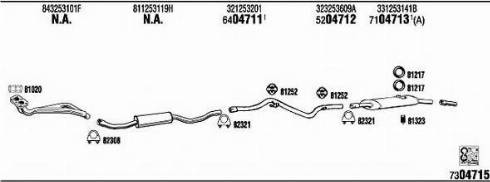 Fonos VW80005A - Система випуску ОГ autocars.com.ua
