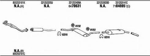 Fonos VW80007 - Система випуску ОГ autocars.com.ua
