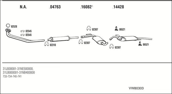 Fonos VW80303 - Система випуску ОГ autocars.com.ua