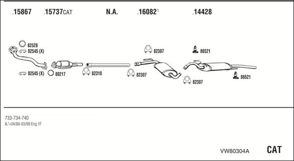 Fonos VW80304A - Система випуску ОГ autocars.com.ua