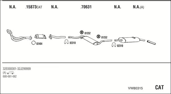 Fonos VW80315 - Система випуску ОГ autocars.com.ua