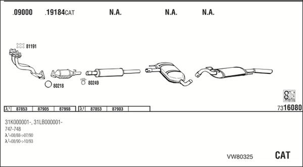 Fonos VW80325 - Система випуску ОГ autocars.com.ua