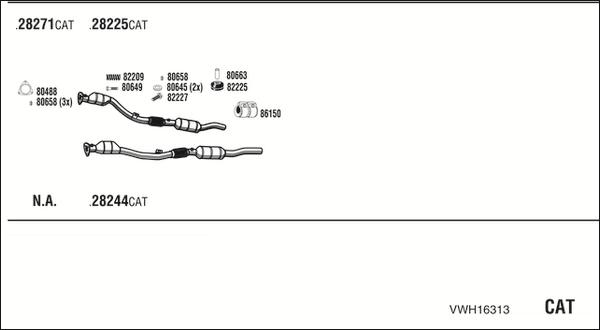 Fonos VWH16313 - Система випуску ОГ autocars.com.ua