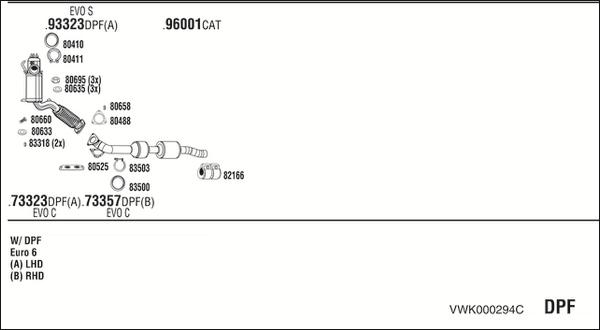 Fonos VWK000294C - Система випуску ОГ autocars.com.ua