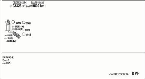 Fonos VWK000356CA - Система випуску ОГ autocars.com.ua