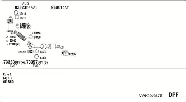 Fonos VWK000357B - Система випуску ОГ autocars.com.ua