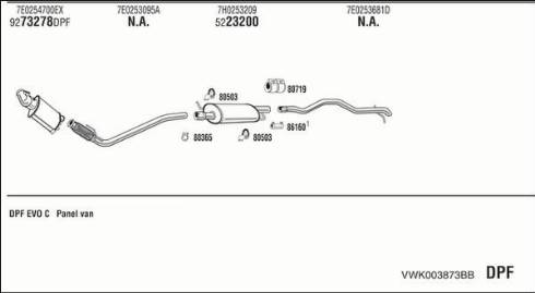 Fonos VWK003873BB - Система випуску ОГ autocars.com.ua