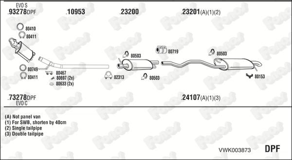 Fonos VWK003873 - Система випуску ОГ autocars.com.ua