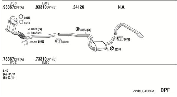 Fonos VWK004536A - Система випуску ОГ autocars.com.ua