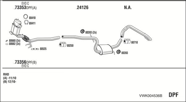 Fonos VWK004536B - Система випуску ОГ autocars.com.ua