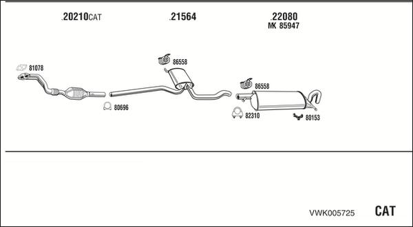 Fonos VWK005725 - Система випуску ОГ autocars.com.ua