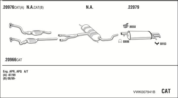Fonos VWK007941B - Система випуску ОГ autocars.com.ua