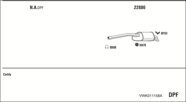 Fonos VWK011158A - Система випуску ОГ autocars.com.ua