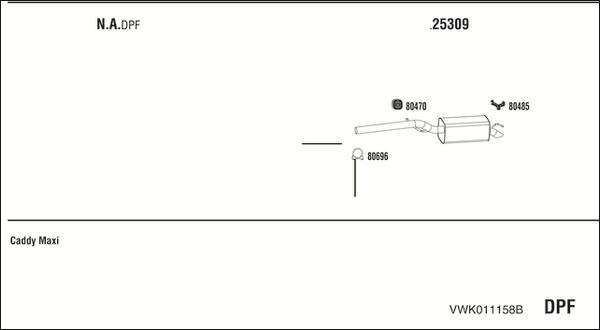 Fonos VWK011158B - Система випуску ОГ autocars.com.ua