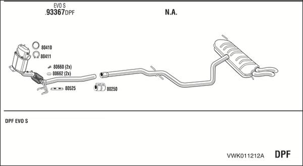 Fonos VWK011212A - Система випуску ОГ autocars.com.ua