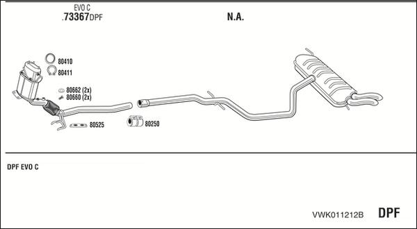 Fonos VWK011212B - Система випуску ОГ autocars.com.ua