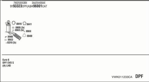 Fonos VWK011233CA - Система випуску ОГ autocars.com.ua