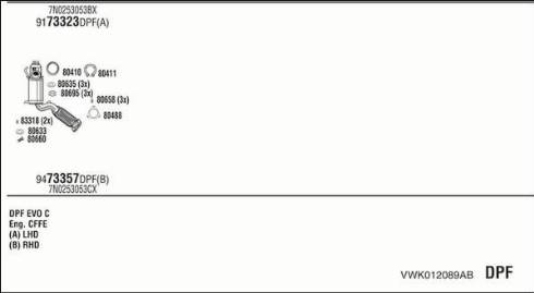 Fonos VWK012089AB - Система випуску ОГ autocars.com.ua