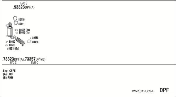 Fonos VWK012089A - Система випуску ОГ autocars.com.ua