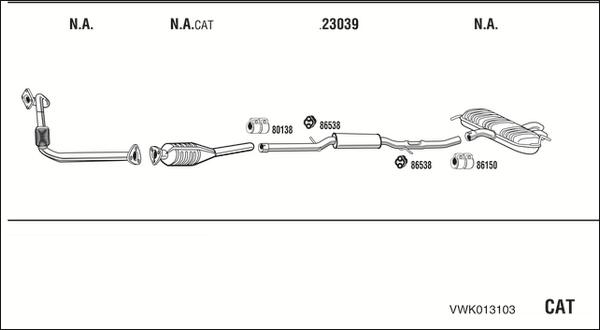 Fonos VWK013103 - Система випуску ОГ autocars.com.ua