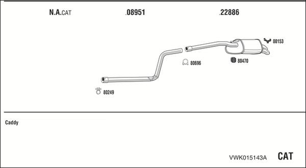 Fonos VWK015143A - Система випуску ОГ autocars.com.ua